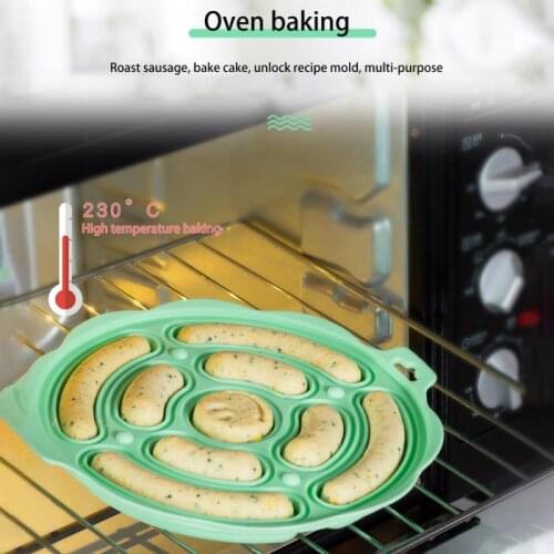 1pc Sausage Maker Silicone Mold With Handle Hot Dog Handmade Ham Sausage Mould Silicone DIY Tools For Home Cook 9-Cavity 2021