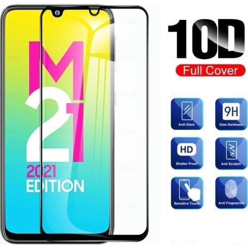 1Pcs Tempered Glass For Samsung Galaxy M21 On Samsun M 21 S 21s Protector Protective Clear Safety Phone Screen Full Cover Film