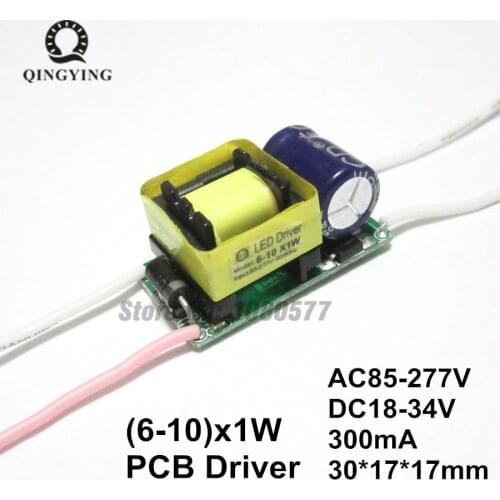 10pcs/lot 6-10x1W LED Driver, 6W 7W 8W 9W 10W 300mA LED Transformers 6x1W 7x1W 8x1W 9x1W 10x1W power supply For Lamp lighting