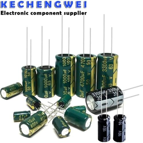 10V 16V 25V 35V 50V 400V High Frequency Low ESR Aluminum Capacitor 100UF 220UF 330UF 470UF 680UF 1000UF 1500UF 2200UF 3300UF