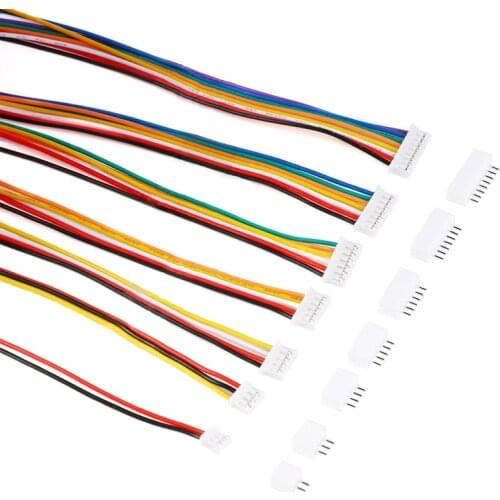 20PCS=10Sets Micro Mini JST 2.0 PH Connector Male Female 2/3/4/5/6/7/8/9/10-Pin Plug With Wires Cables Socket 300MM 26AWG New
