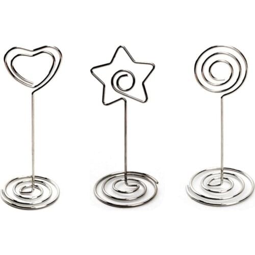 20pcs Name Card Holders Card Holder Table Number Holders Photo Stand Note Memo Clip