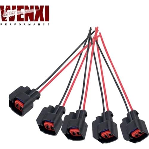 5Pcs / Set Injector Dynamics EV6 Pigtail Clip Connector Fuel Injector Connectors For Many Cars EV6 Injector Plug WX-FIC13