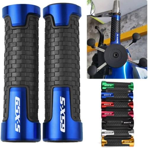 7/8'' 22MM CNC aluminum Motorcycle Handlebar Grips Motorbike Accessories For Suzuki GSXS750 GSXS1000 GSXS 750 1000 125 150