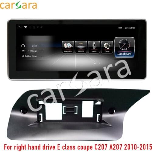 Android GPS Navigation display for Mercedes Benz E Class right hand drive coupe C207 cabriolet A207 2010-15 10.25" touch screen