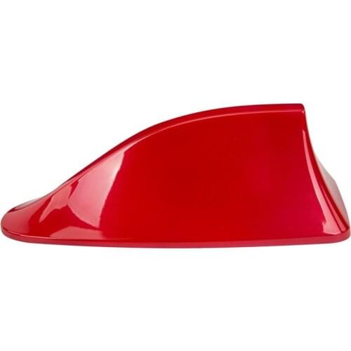 Red Shark Fin Antenna Auto FM/AM Radio Signal Aerials Roof Antennas Roof Aerial Replacement for BMW/Honda/Toyota/Hyundai/VW/Kia