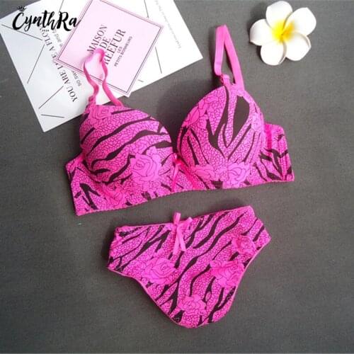 Large Size Bras Women Set Thin Big Breast Fat Sexy Leopard Tiger Pattern Bra and Panty Adjust Female Underwear Lingerie Sets