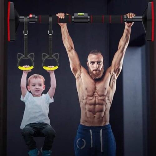 Door Horizontal Bar Home Indoor Children Free Punch Wall Pull-Ups Kid Single Pole Fitness Equipment