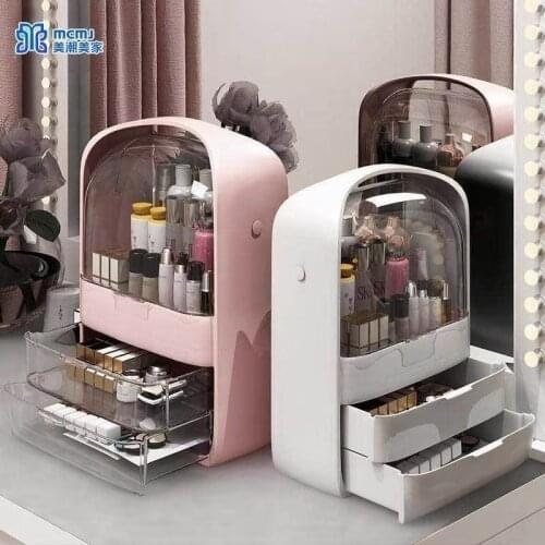 Storage-Box Big Capacity Cosmetic Storage Box Drawer Makeup Organizer Boxs Cosmetic Desktop Bathroom Dustproof Beauty Fashion