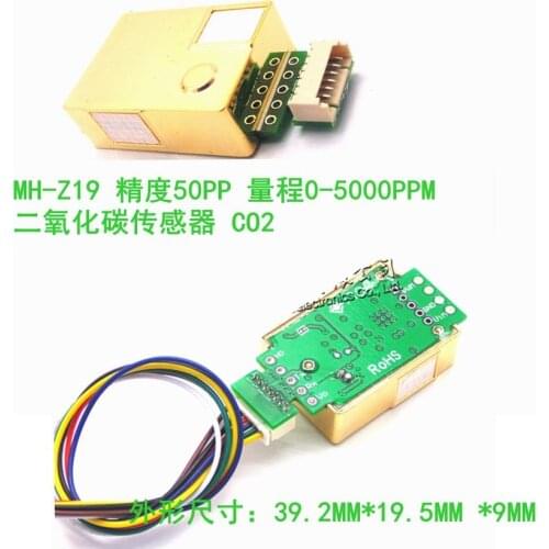 MH-Z19B Carbon dioxide CO2 UART PWM digital multiple output gas sensor