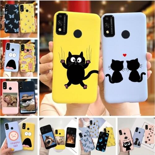 Cartoon Cute Case For Huawei Honor 9X Lite Phone Cover on Honor 9X 9 X Lite 9XLite JSN-L21 Candy Silicone Soft Slim TPU Coque