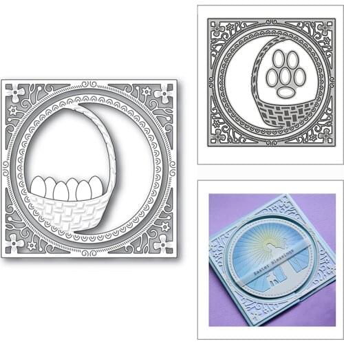 New Egg Basket Square Frame 2020 Metal Cutting Dies for DIY Scrapbooking Decorative and Card Making Embossing Craft No Stamps