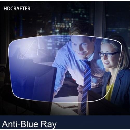 HDCRAFTER 2 PCs 1.56 1.61 1.67 1.74 Anti-Blue Ray Lens Glasses Prescription Optical Computer Glasses Lens For Eyes Protection