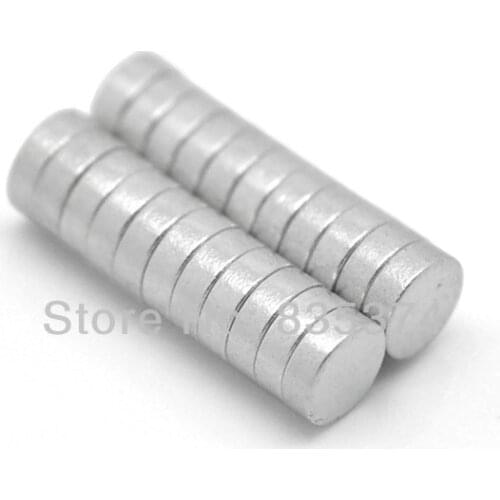 Wholesale 50 PCs Silver Tone Super Strong Neodymium Hematite Round Magnets 4mm