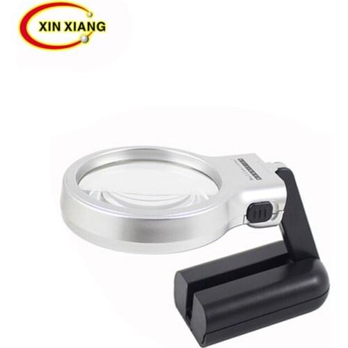 Wholesale Handheld Folding Magnifier HT-7006 LED Light 3X Magnifying Glass Reading Magnifier Lamp Multifunctional Jewelry Loupe