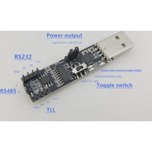 DIY Three in one Serial port module USB TO RS232 TTL RS485 USB Serial port module CP2102 freeshippng