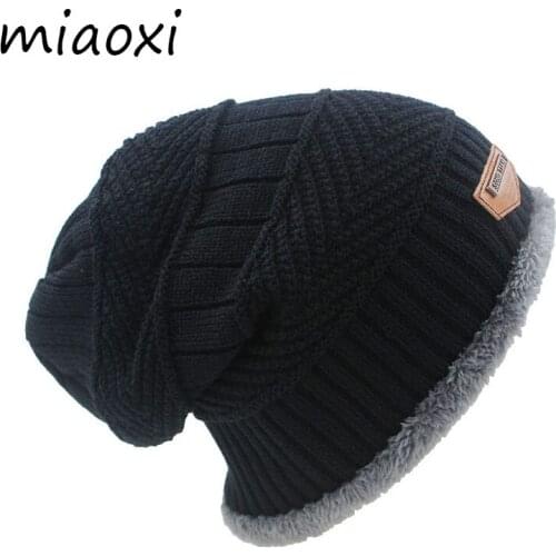 Miaoxi New Fashion 6 Colors Knit Adult Unisex Men Hat Winter Warm Caps Skullies For Women Beanie Wool High Quality Snow Caps
