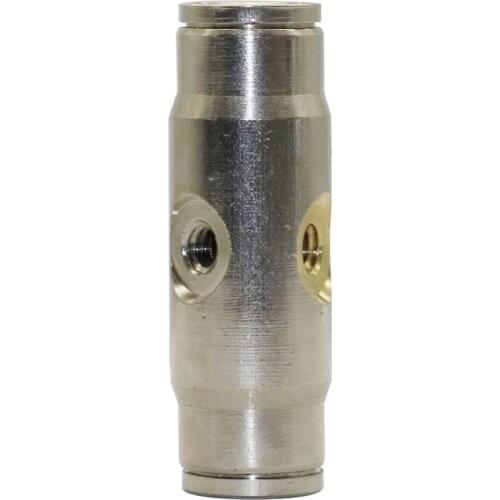 2 Nozzles Hole Slip-Lock High Pressure Connector 3/8"(9.52mm) Hose Quick Connecting Coupling 3/16" Thread Misting Nozzles Holder