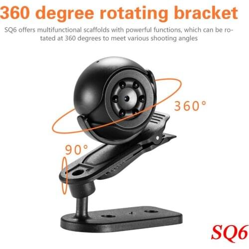 SQ6 Mini Surveillance Camera Full HD 1080P Cam Wide Angle Night Vision Cameras