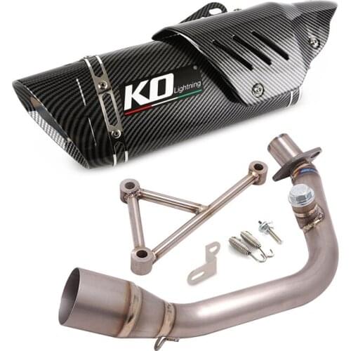 Escape Motorcycle Exhaust Mid Link Pipe And 51mm Muffler Titanium Alloy For Vespa Sprint 150 Primavera 150 2015-2021