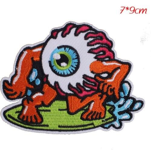 Variation Eyeball Embroidered Patches for Clothing Iron on Transfer Appliques DIY Cute Clothes Badges Sticker for Backpack Patch