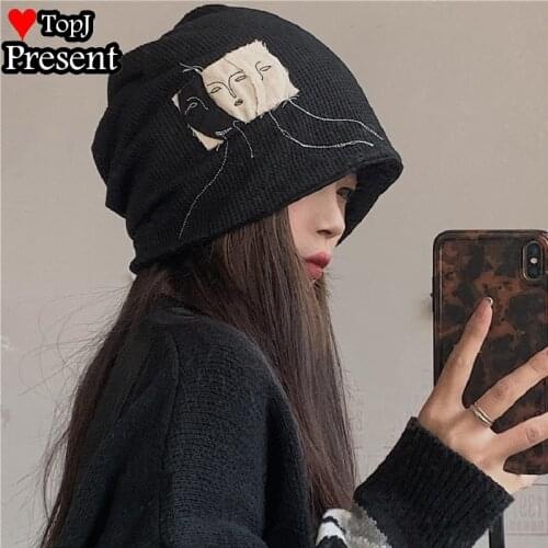 Women lady girl Harajuku Gothic Lolita cosplay sweet Lolita skull Knitted hat Decorative Punk steam funny hat
