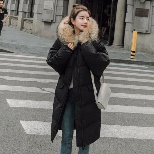 2019 Winter Jacket women Plus Size Women down Parkas Thicken Outwear large fur collar hooded Coat slim female Cotton padded coat
