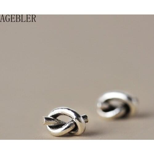 New Arrival 925 Sterling Silver Fashion Simple Style Reto Cute Love Heart Shape Stud Earrings Female Women Jewelry Punk