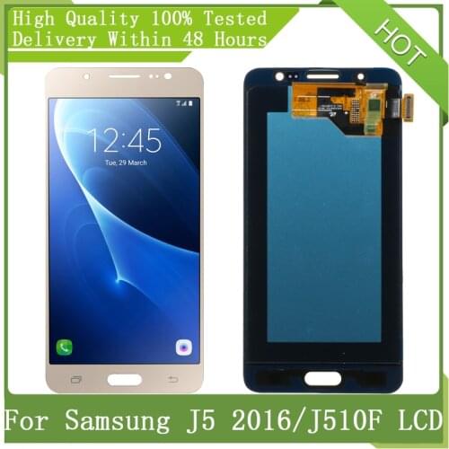5.2" New AMOLED LCD For Samsung Galaxy J5 2016 J510 J510F J510FN J510M LCD Display Touch Digitizer Assembly Parts+Service Pack