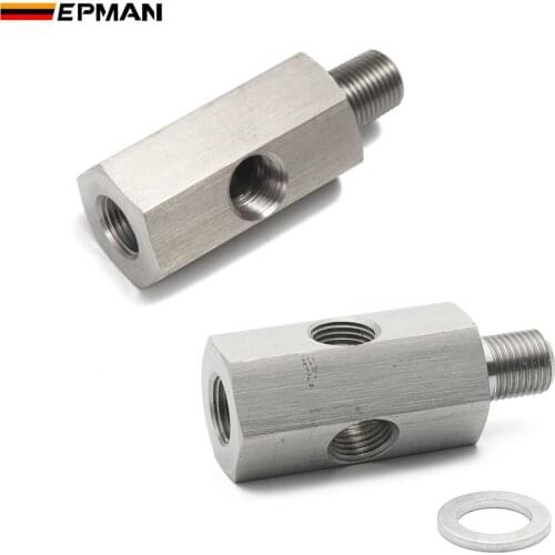 1/8'' NPT & 1/8" BSPT & M10 Oil Pressure Sensor Tee To NPT Adapter Turbo Supply NPT Male Famale Joint Connector Auto Accessories