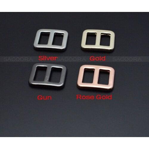 1pcs 3/8" Metal Mix Colors Curve Tri-Glide Slider Adjustable Buckle Belt Buckle for Bags Webbing 10mm