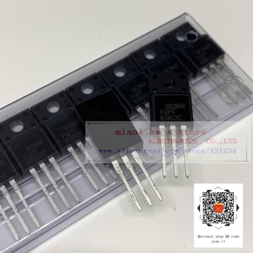 [ 10pcs/1lot ]100%New original: FQPF6N60C FQPF 6N60C 6N60 - MOSFET N-channel 600V 5.5A(Tc) 40W(Tc) TO-220F/ TO-220-3