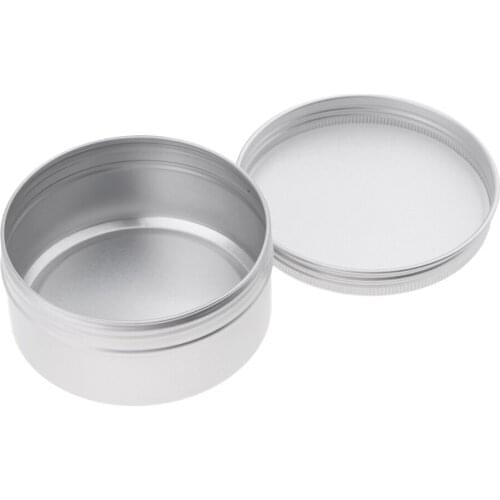 10pcs 150ml Empty Cosmetic Pots Lip Balm Container Jar Silver Aluminum Tins