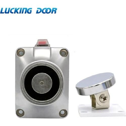12/24V 60kg/120Lbs Wall Mount Door Stopper Power To Lock Electromagnetic Holding Force Magnetic For interior doors