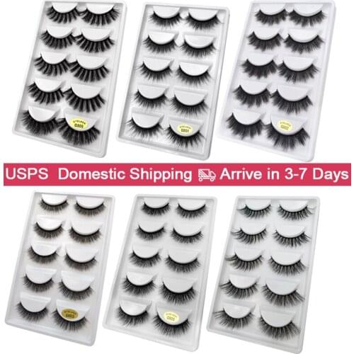 5 pairs mink eyelashes false eyelashes natural false lashes 3d mink lashes 3d lashes for makeups mink cilios faux cils maquiagem