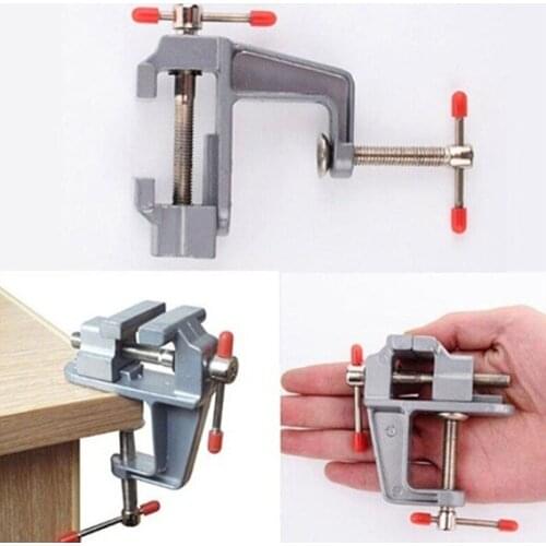 Aluminum Miniature Small Vice Muliti Jewelers Hobby Clamp on Table Bench Vise Home Mini Muliti-Funcational Tool Accessories