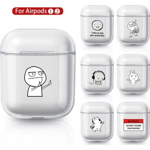 Case For AirPods 2 1 Case Cover Coque Wireless headphones Transparent TPU Silicone Cover On Air Pods Apple Funda Capa