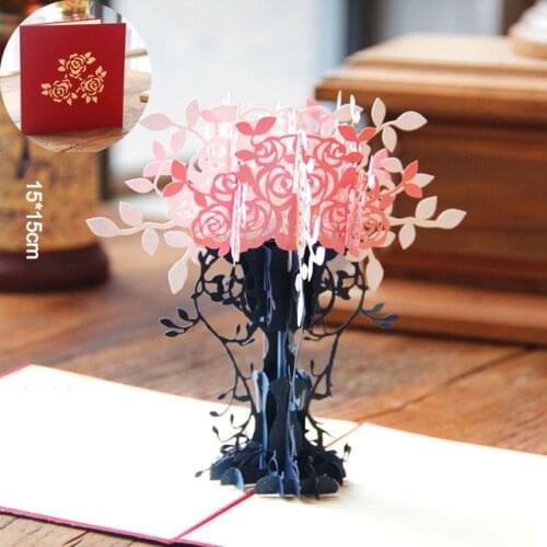 Flowerpot Kirigami DIY 3D pop up laser cut artesanato origami paper crafts arts birthday greeting card postcards for lover craft