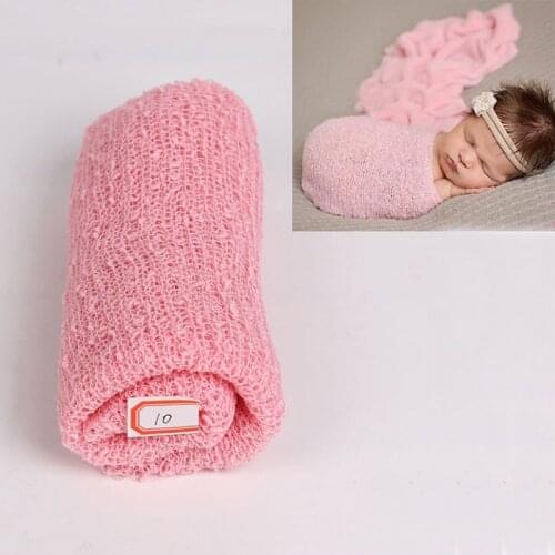 Baby Photography Props Blanket Rayon Stretch Knit Swaddling Newborn Hammock Swaddlings Padding Nubble Blanket New