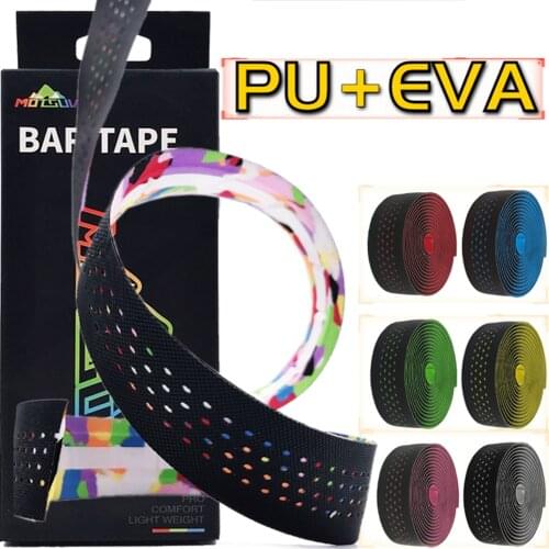 Road Bike Bicycle Handlebar Tape Belt Cycling Handle Bar Tapes Wrap Cork +2 Bar Plug Anti-slip Straps guidoline Bike Accessories