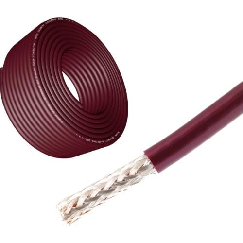 New DIY HiFi Audio Line 4N Pure Silver Conductor RCA XLR Bulk Cable Square Core Speaker Wire for HiFi Audio Amplifier CD Player