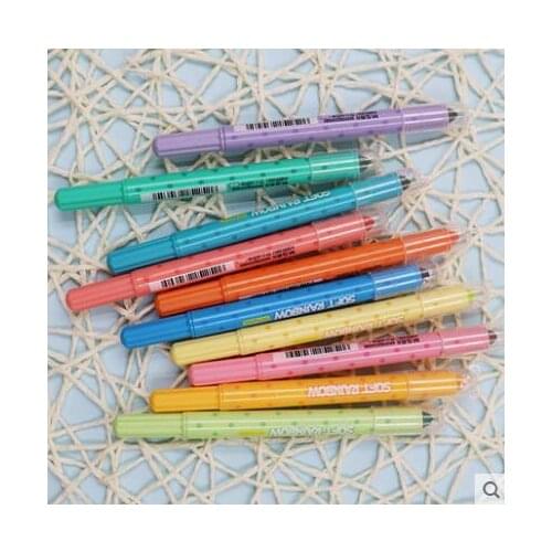 Cute Bear Striking Marker Solid Jelly Highlighter Pen Not Blooming Colorful Oil Painting Stick 8Pieces/Lot Chenguang Stationery