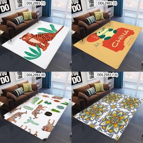 Cartoon anime animal tiger pink rug runner rug area rug for living room room decoration teenager music design rug bedroom Carpet