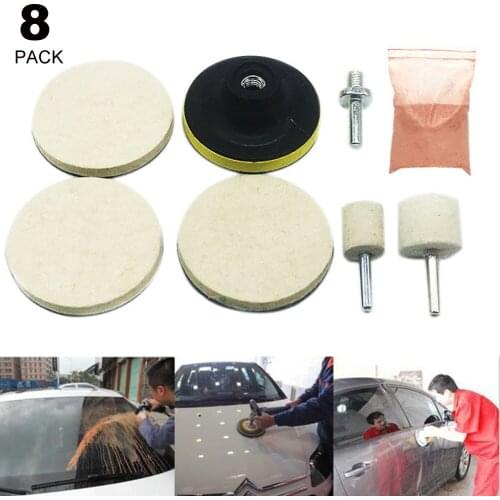 8x Glass Polishing Scratch Removal Kit For Car SUV Windshield Front/Rear Window Glass Cleaning Scratch Removal