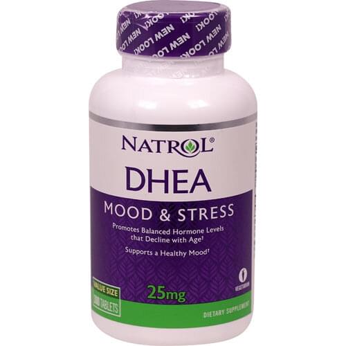 Natrol DHEA Mood & Stress -- 25 mg - 300 Tablets free shipping NEW VERSION