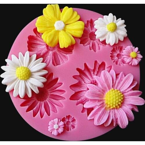 New 3D Flower Silicone Molds Fondant Craft Cake Candy Chocolate Sugarcraft Ice Pastry Baking Tool Mould Soap Mold Cake Decorator