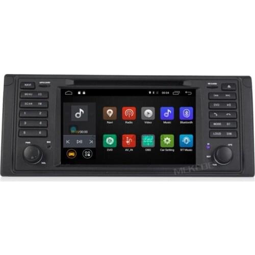 By DHL 5pcs 1din Android7.1 4G wifi car Multimedia GPS Radio cassette for BMW E53 E39 X5 support original car SWC free shipping