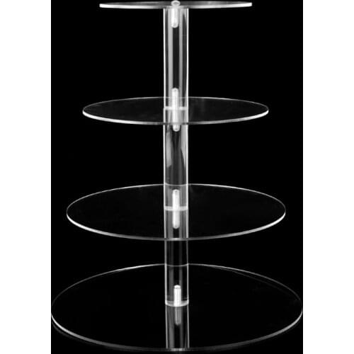 Cake Holder Round Acrylic 3-4-5-6-7 Layers Tier Cupcake Cake Stand Assemble and Disassemble Home Birthday Tools Party Stands