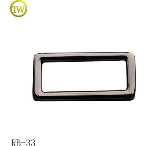 RB34 custom black nickle handbag buckle metal adjustable buckle for bag accessories