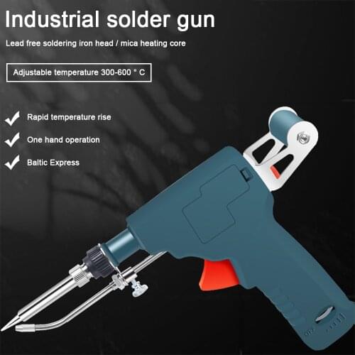 80W Adjustable Temperature Handheld Soldering Gun Electric Soldering Iron Computer Maintenance Welding Torch Soldering Iron Tip